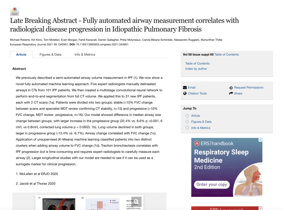 Automated airway model in IPF ERS abstract