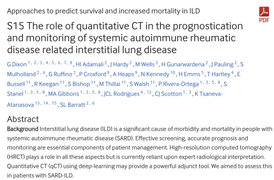 The Role of Quantitative CT in the Prognostication and Monitoring of Systemic Autoimmune Rheumatic Disease Related Interstitial Lung Disease